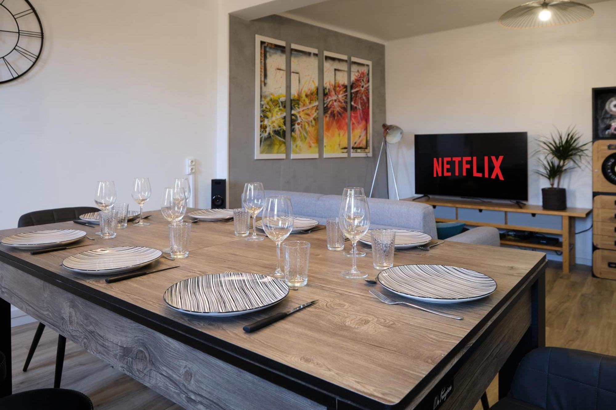 Magnifique*t4*centre Ville*wifi*billard*netflix*